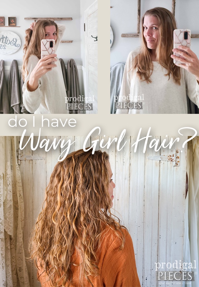 Are you a wavy girl? 2a 2 b or 2c gals gotta stick (or clump) together. Larissa of Prodigal Pieces shares her naturally wavy hair girl journey with recipes at prodigalpieces.com prodigalpieces wavyhair curlygirl natural haircare