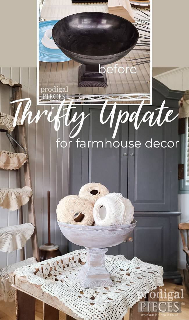 Thrifty Update Your Unwanted Decor to Create Farmhouse Style | Tutorial by Larissa of Prodigal Pieces | prodigalpieces.com prodigalpieces farmhouse thrifted