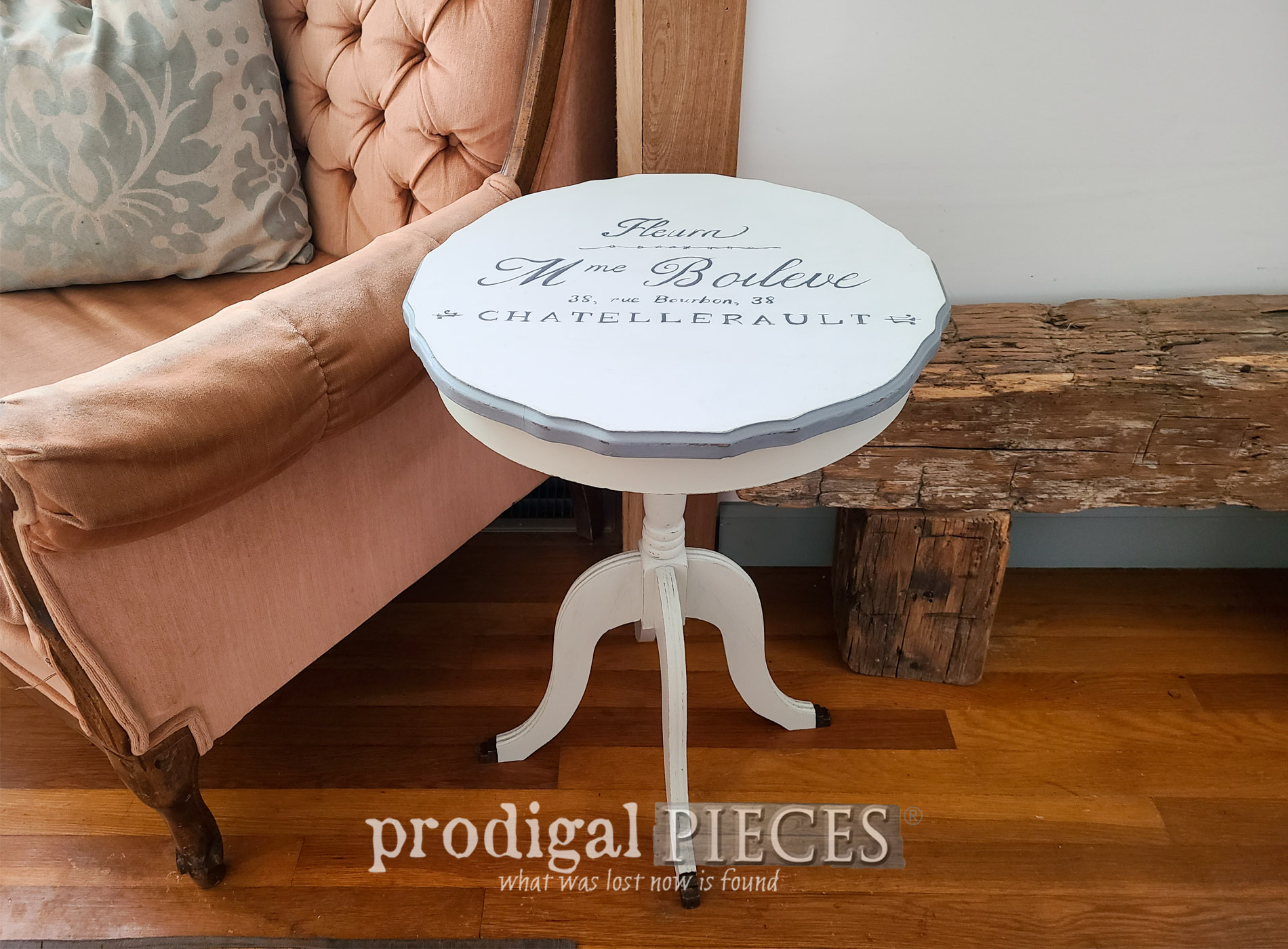 Damaged Side Table Makeover