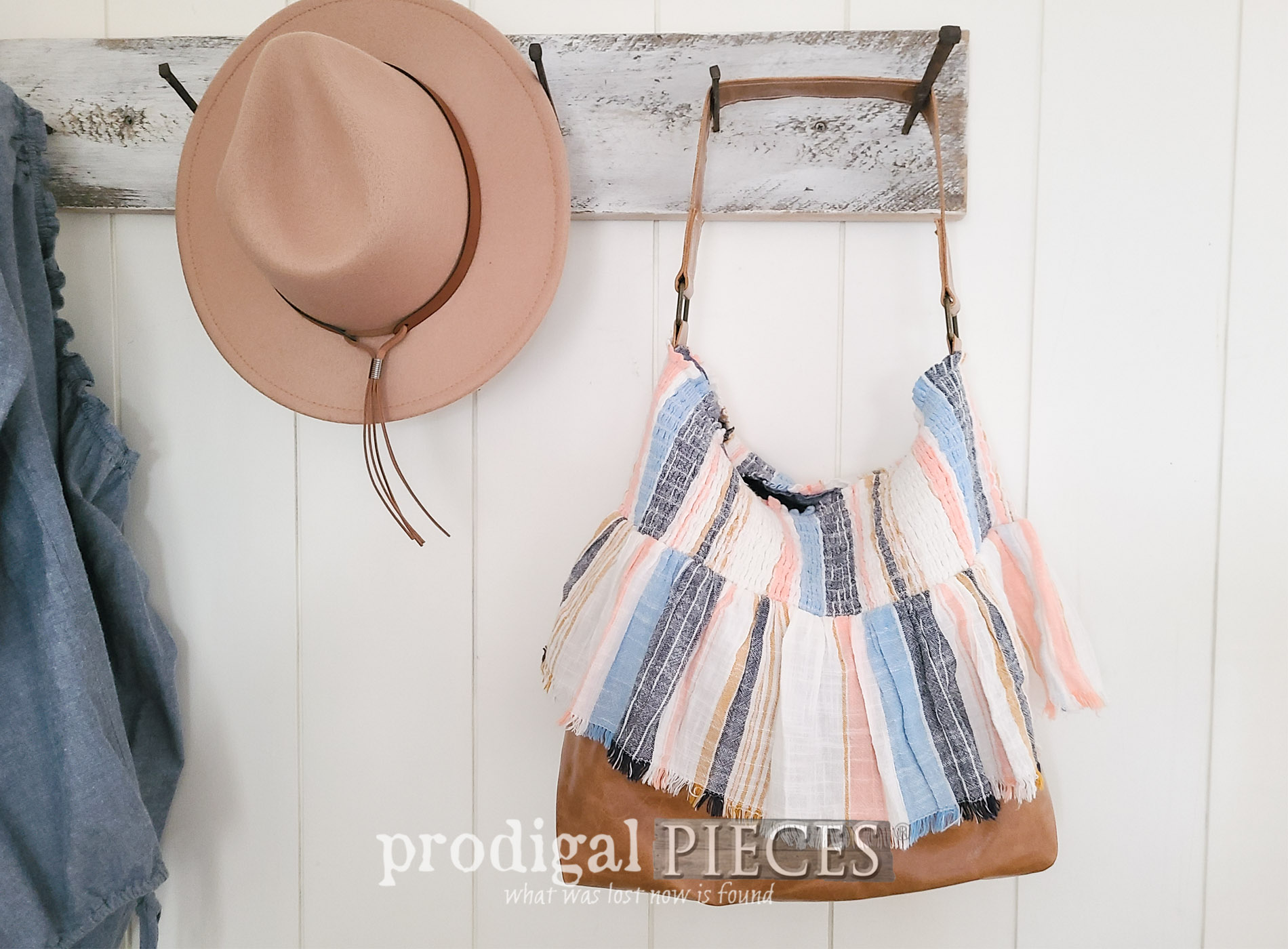 DIY Boho Bag from Refashioned Skirt