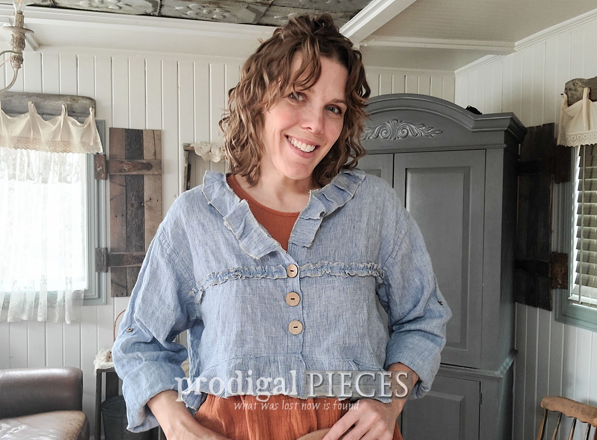 Refashioned Linen Jacket