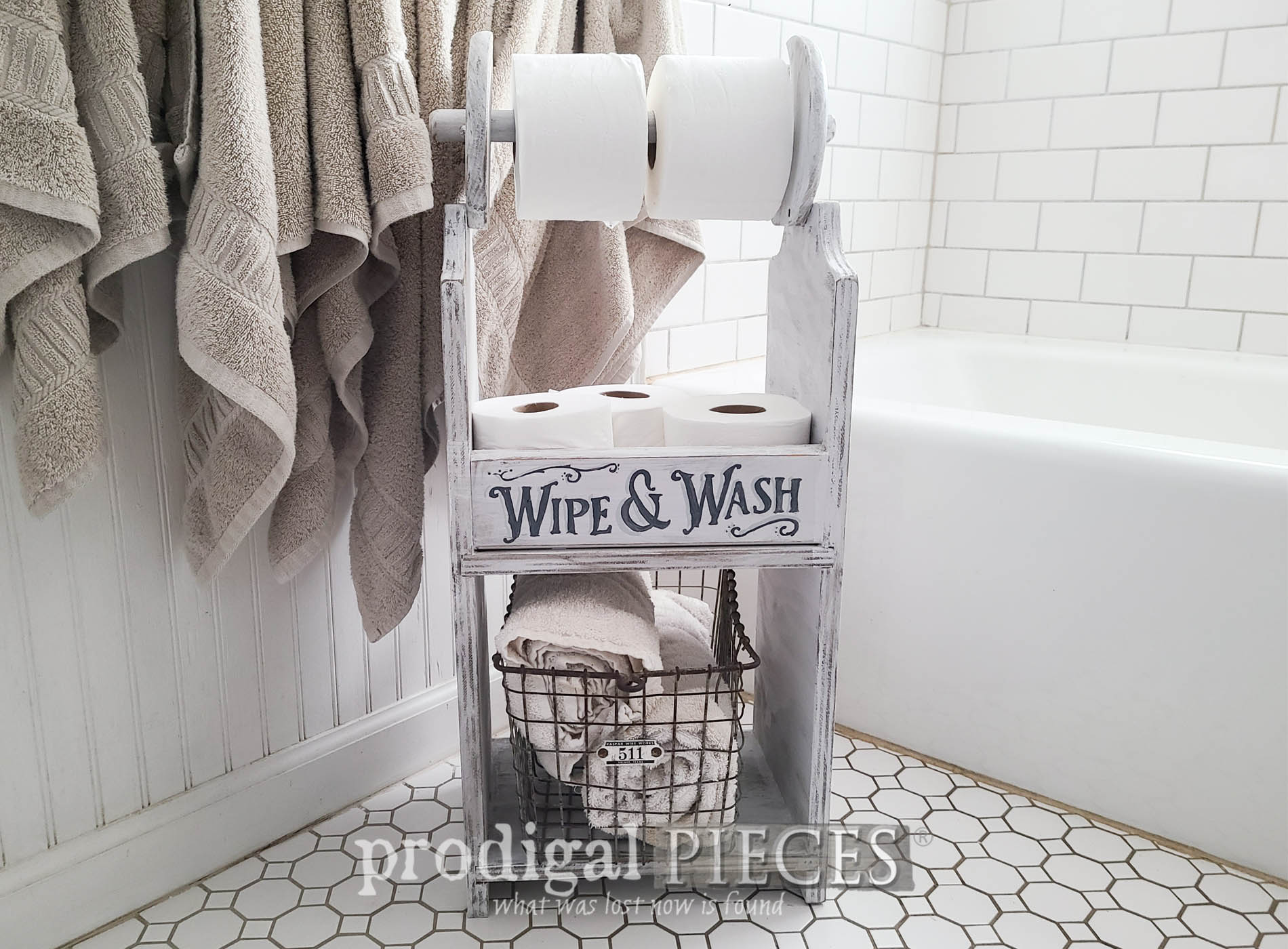 Upcycled Paper Towel Holder