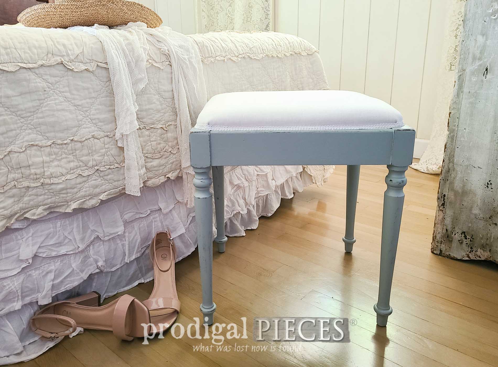 Antique Vanity Seat Makeover