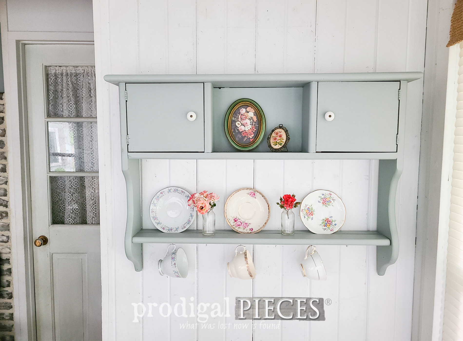 Vintage Cubby Shelf Makeover