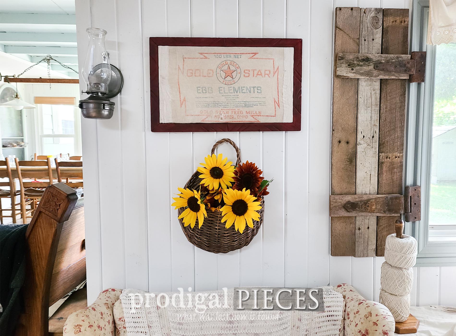 Thrifted Frame Grain Sack Art