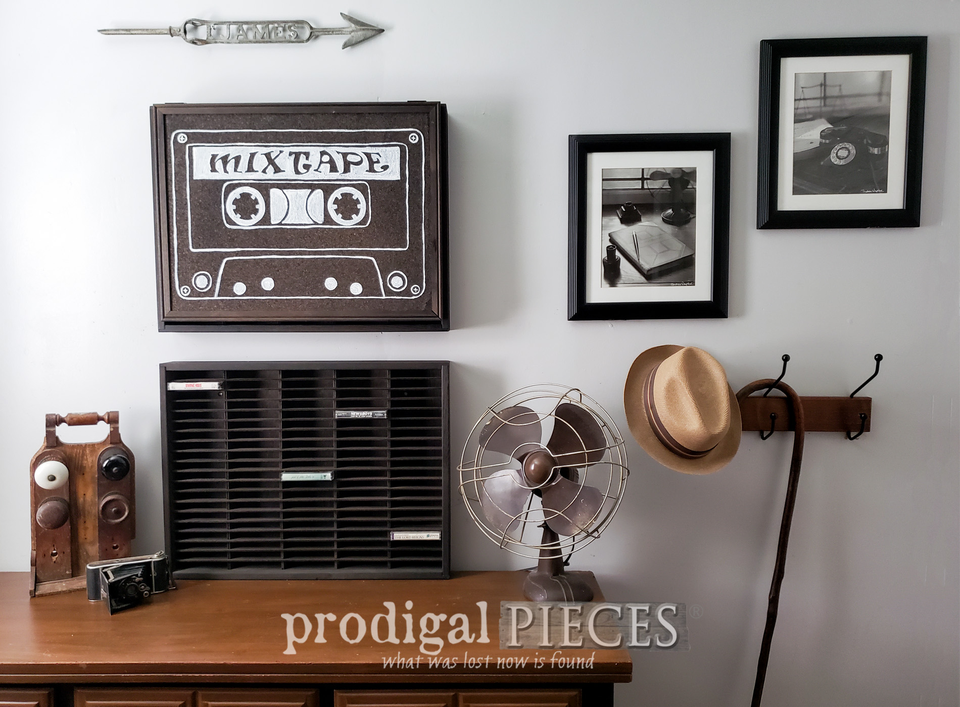 Vintage Cassette Tape Holder Makeover