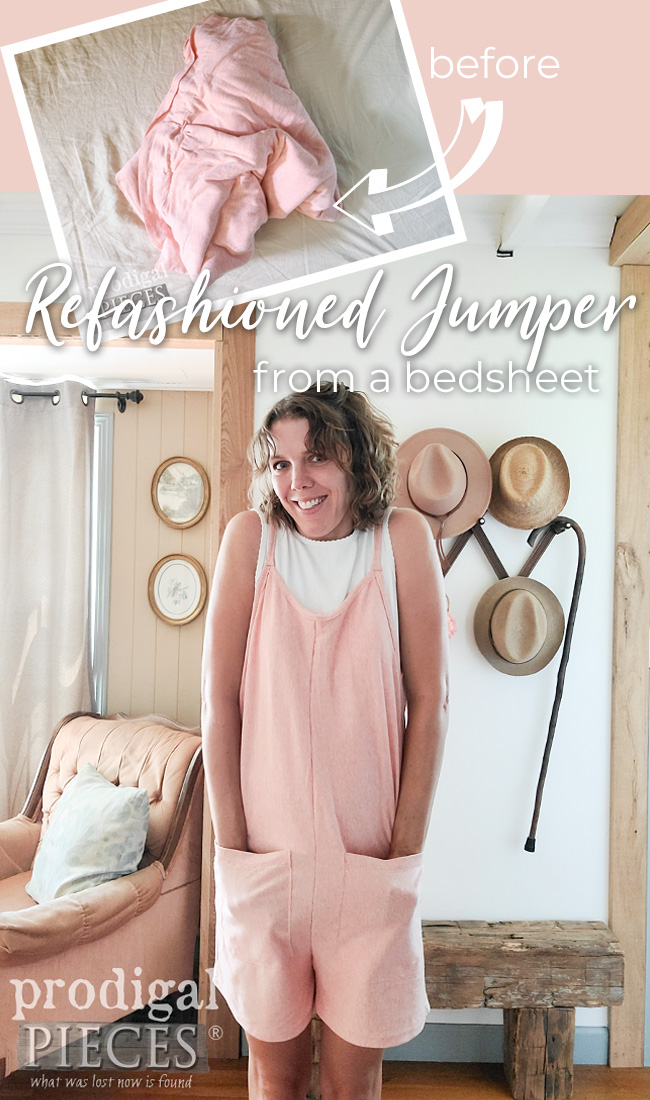 A jersey knit bedsheet is perfect for a refashioned jumper by Larissa of Prodigal Pieces | prodigalpieces.com prodigalpieces sewing refashion style