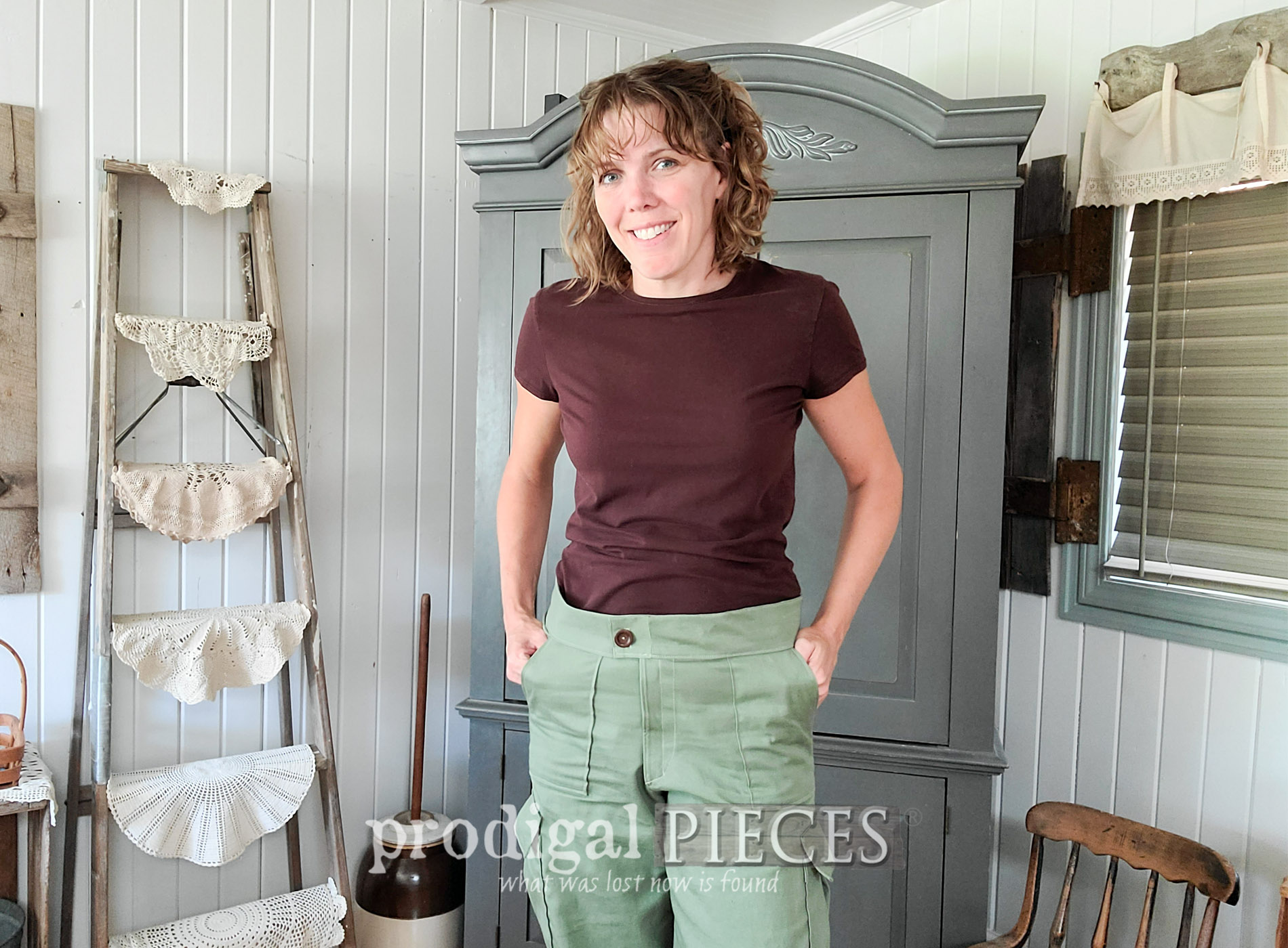 DIY Cargo Pants Refashioned Curtains