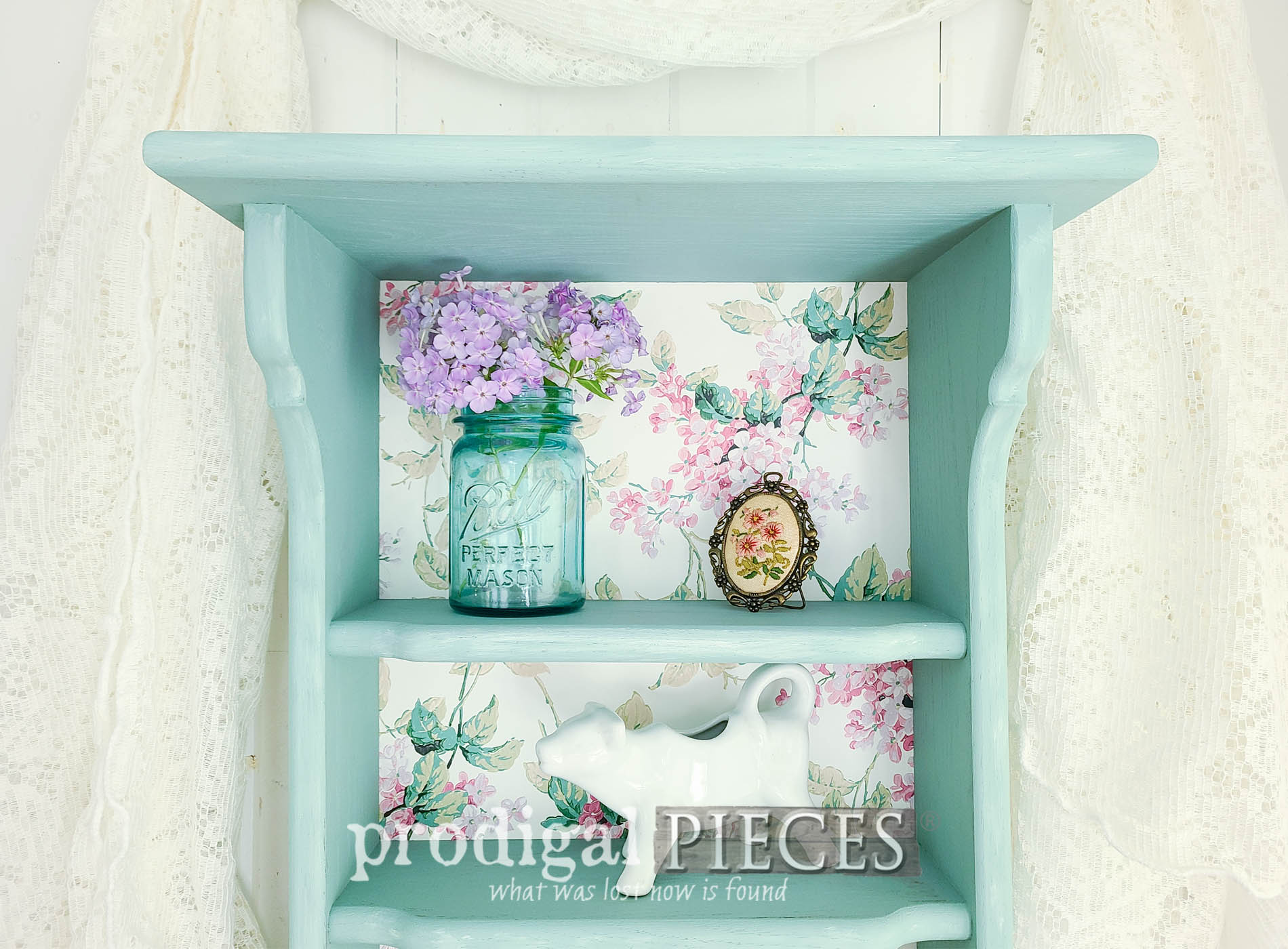 Heart Cutout Shelf Makeover