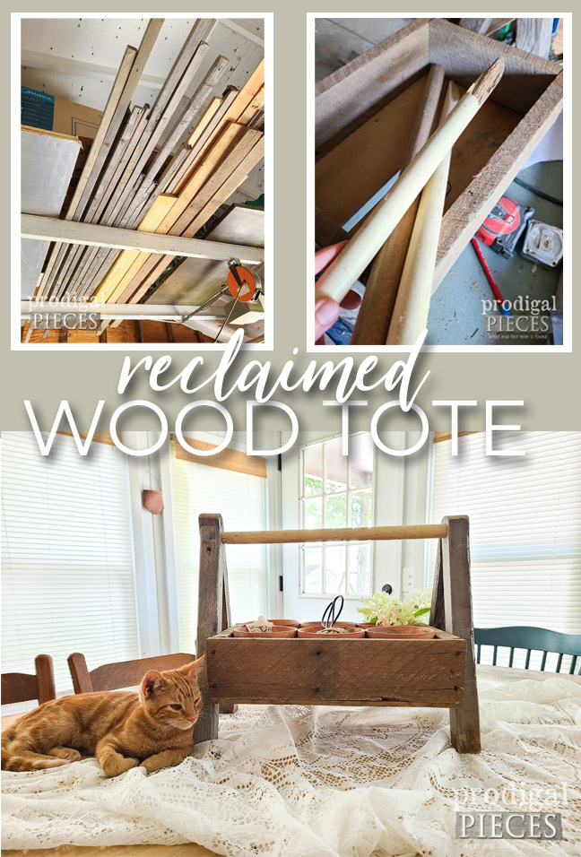 Build a Reclaimed Wood Tote with A-Frame Carrier Style with Larissa of Prodigal Pieces | prodigalpieces.com prodigalpieces farmhouse diy reclaimed upcycled