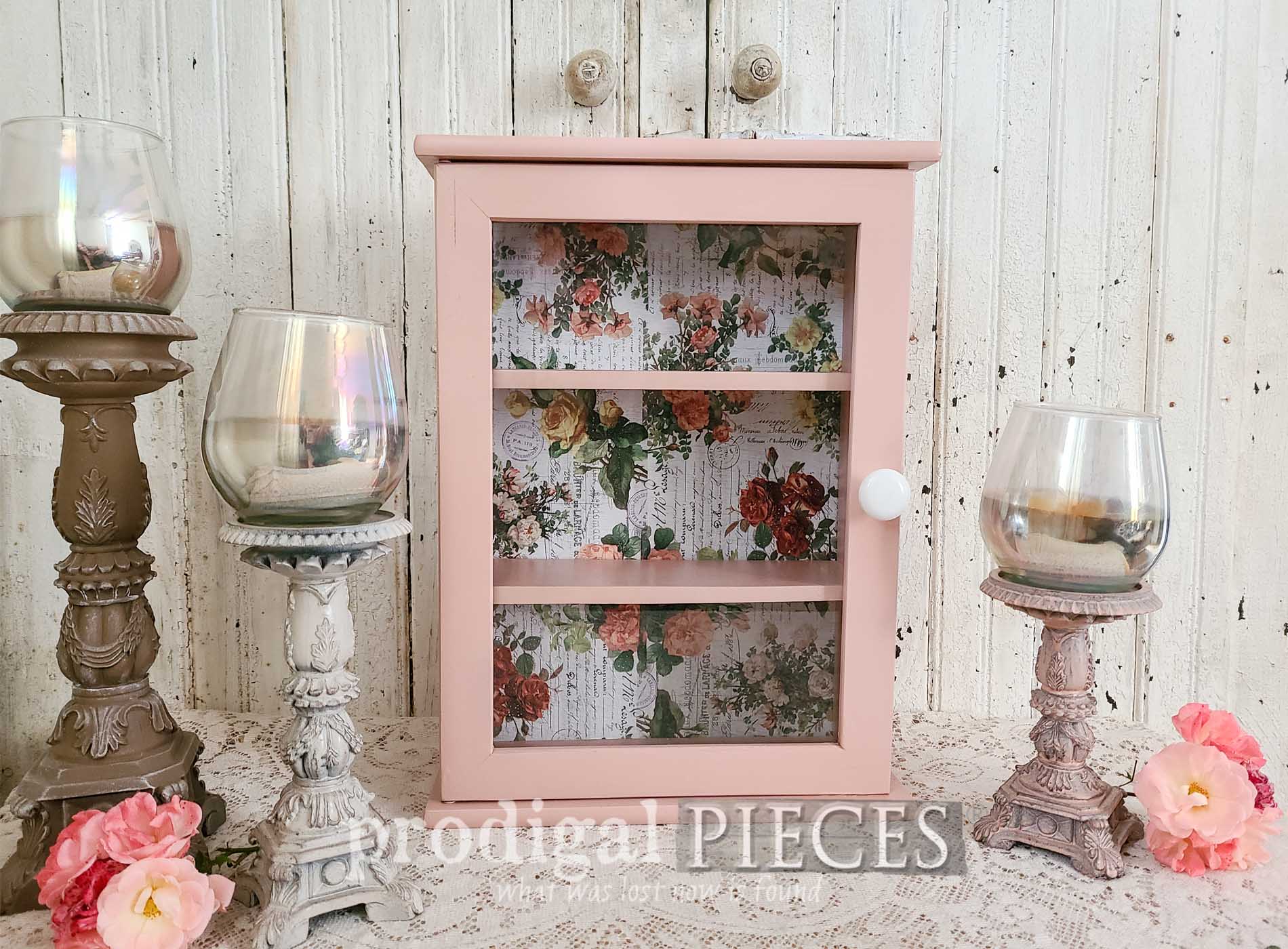 Glass Cabinet Makeover