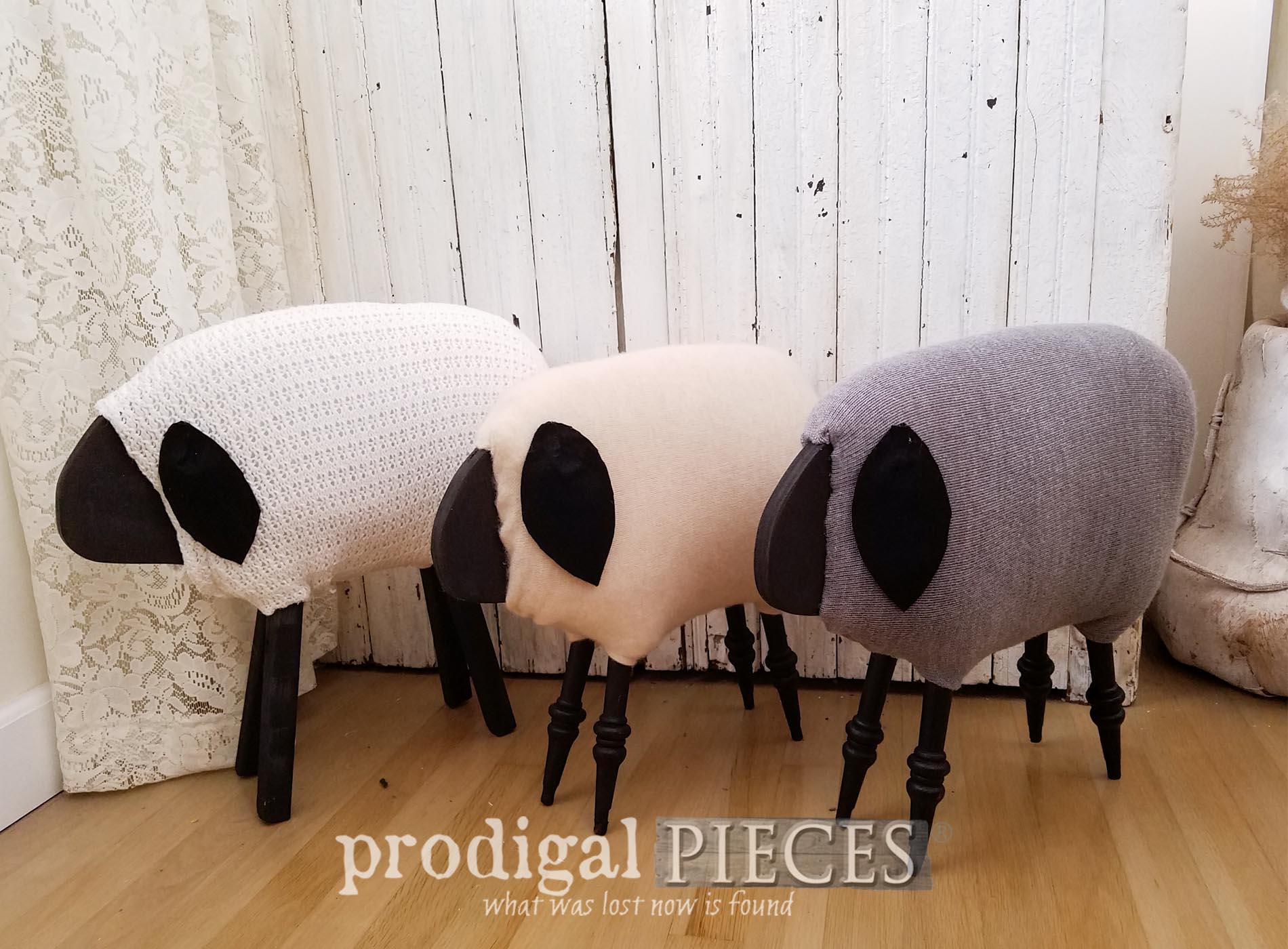 Woolly Sheep ~ Repurposed Farmhouse Decor