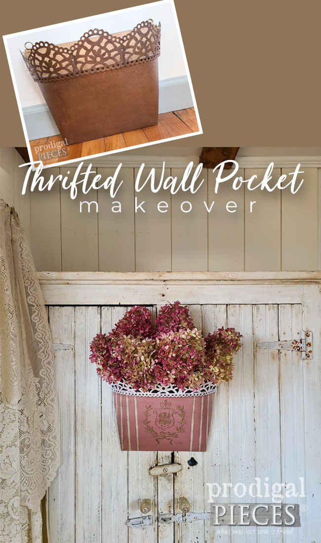 Thrifted Wall Pocket Makeover with Style by Larissa of Prodigal Pieces | prodigalpieces.com prodigalpieces
