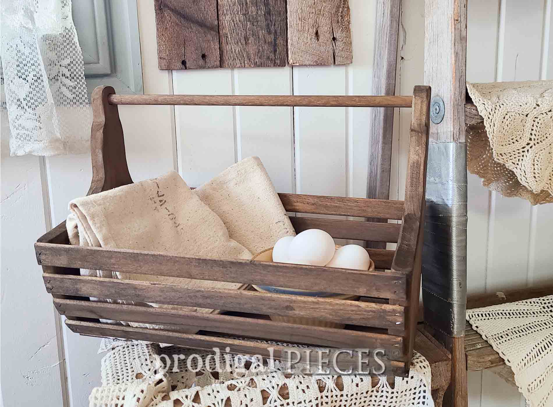 Antique Style Slat Tote