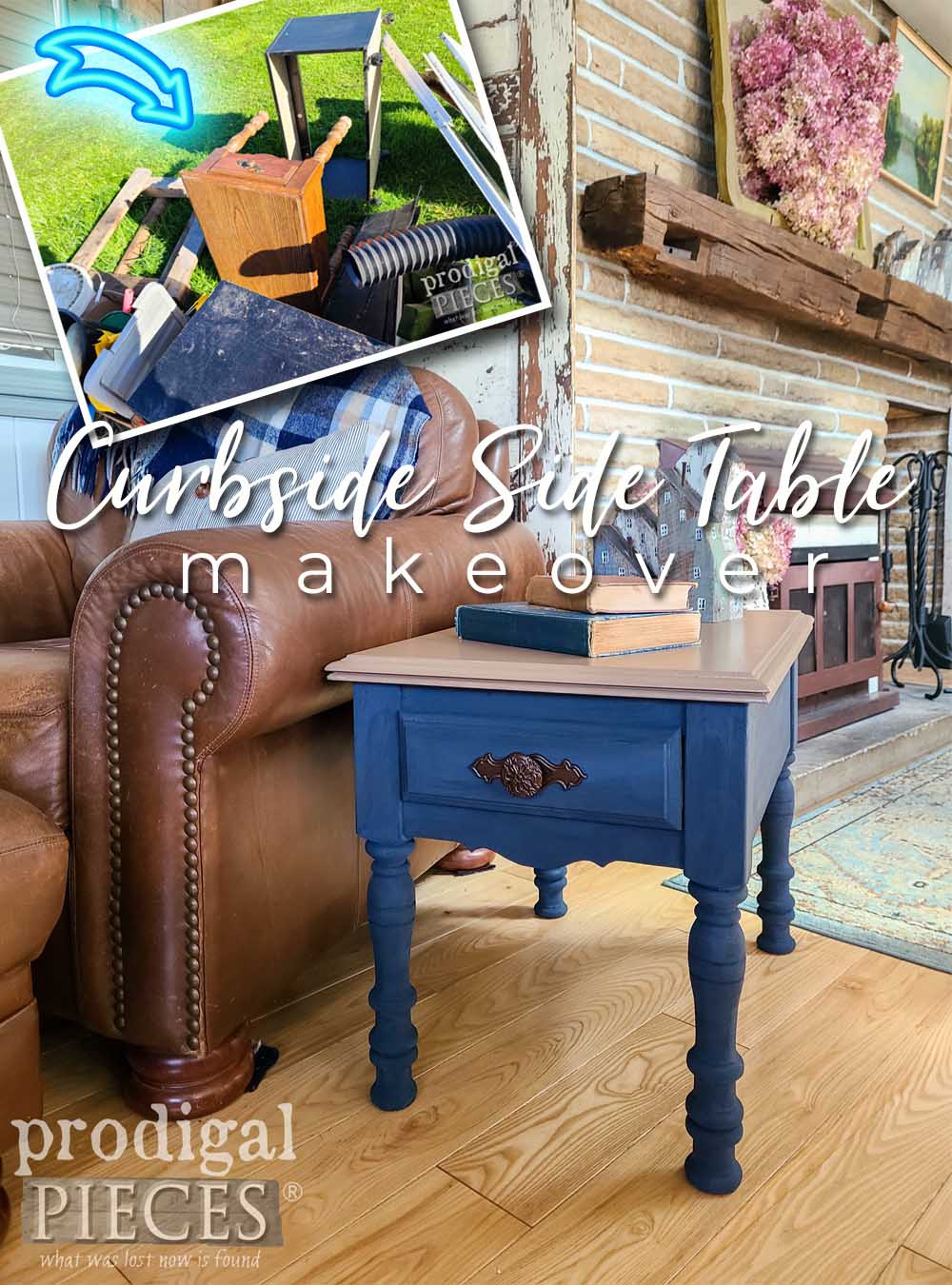 A curbside side table is rescued by Larissa of Prodigal Pieces for a trashure makeover | prodigalpieces.com prodigalpieces