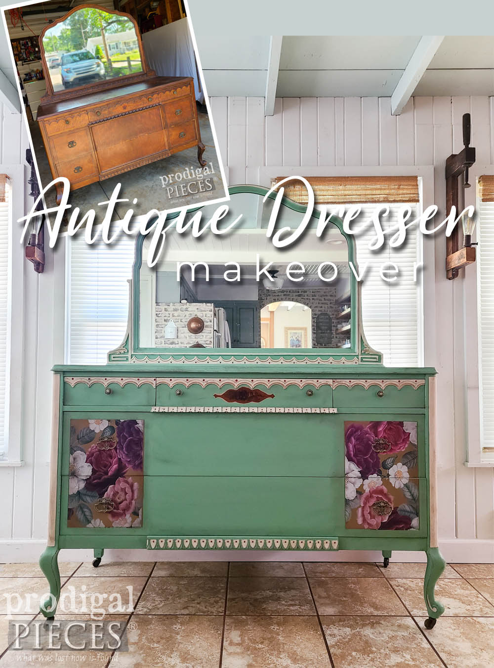 Larissa of Prodigal Pieces shares her antique dresser with you at prodigalpieces.com prodigalpieces