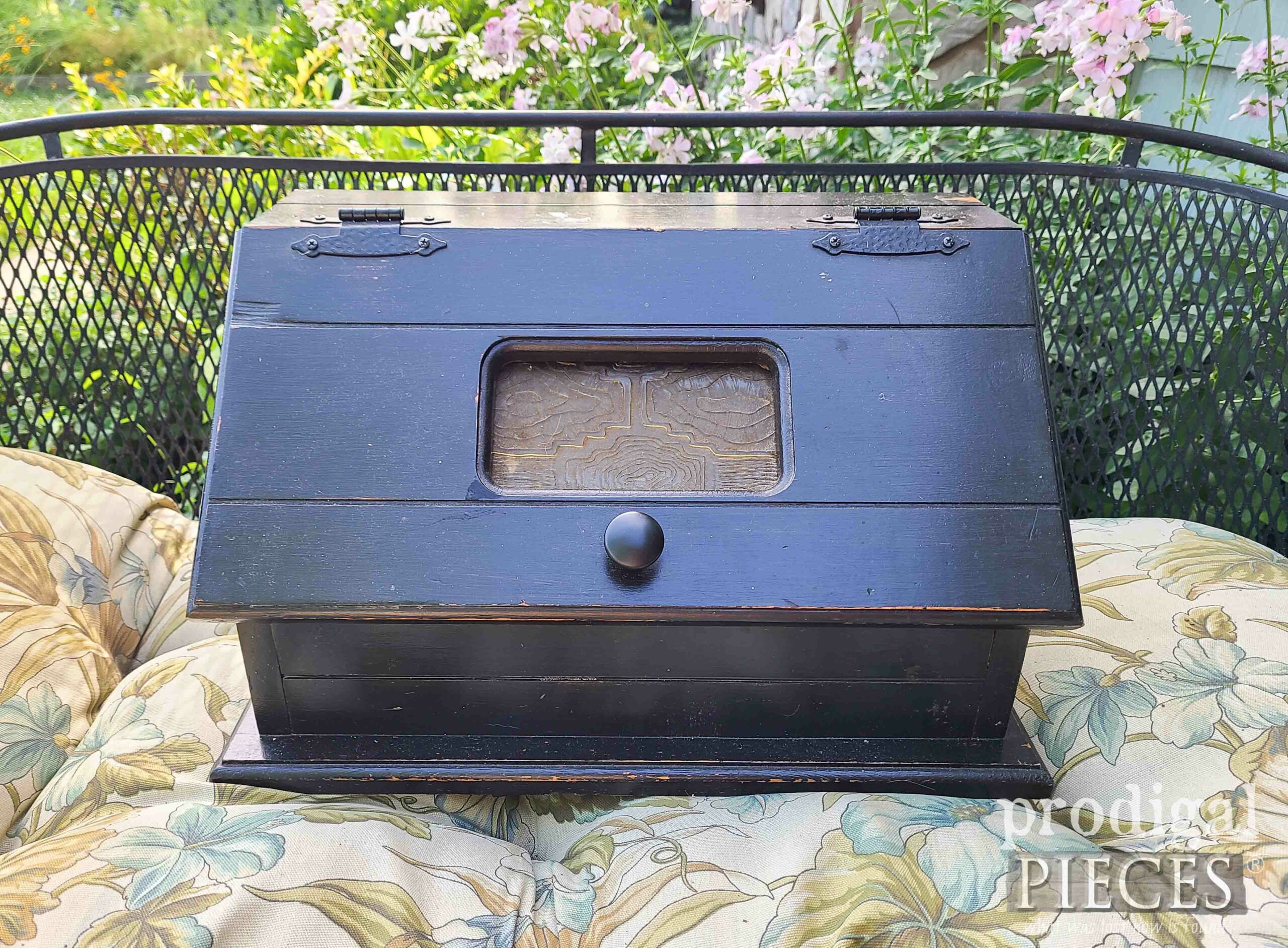 Thrifted Bread Box Before Makeover | prodigalpieces.com prodigalpieces