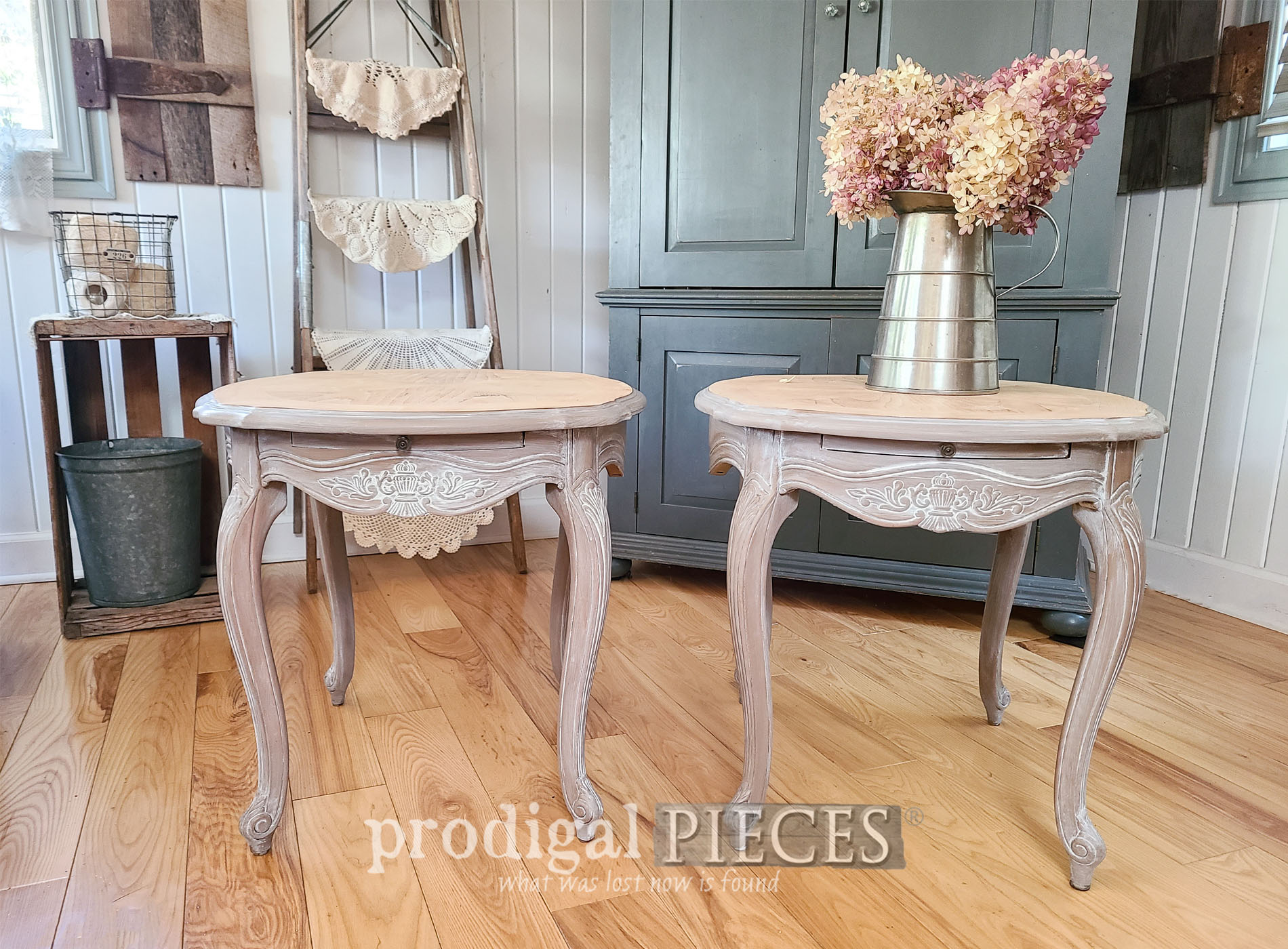 French Provincial Side Tables Makeover