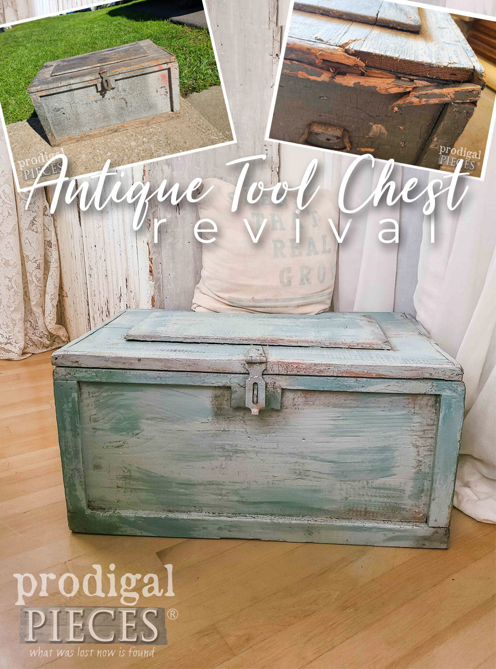 An antique tool chest gets a revival and repair by Larissa of Prodigal Pieces | prodigalpieces.com prodigalpieces