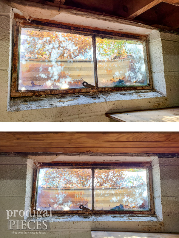 Before first window collage | prodigalpieces.com prodigalpieces